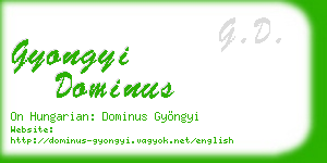 gyongyi dominus business card