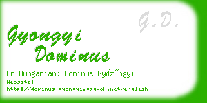 gyongyi dominus business card